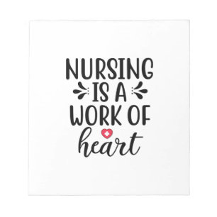 Nurse Gift Nursing Is A Work Of Heart Notitieblok