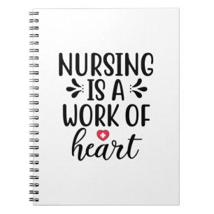 Nurse Gift Nursing Is A Work Of Heart Notitieboek