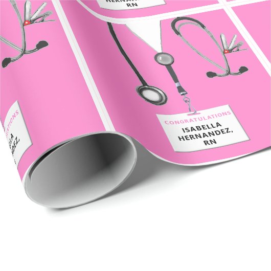 Nurse Gift Pink Cadeaupapier (Rol Hoek)