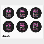 Nurse Gift | Proud Mom Of A Nursing Ronde Sticker (Vel)