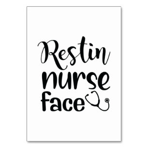Nurse Gift Restin Nurse Face Kaart