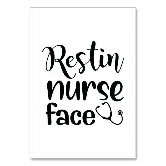 Nurse Gift Restin Nurse Face Kaart (Voorkant)