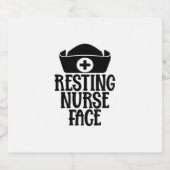 Nurse Gift Resting Nurse Face Bier Etiket (Enkel label)