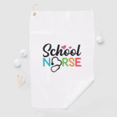 Nurse Gift School Nurse Golfhanddoek (Insitu)