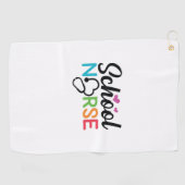 Nurse Gift School Nurse Golfhanddoek (Horizontaal)