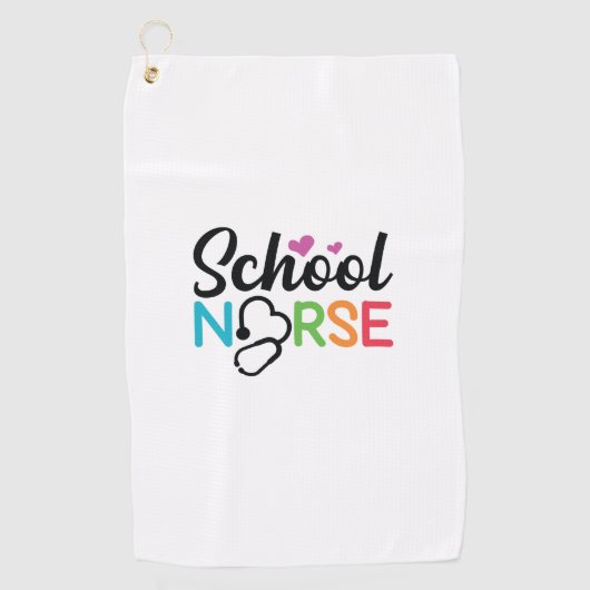 Nurse Gift School Nurse Golfhanddoek (Voorkant)