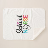 Nurse Gift School Nurse Sherpa Deken (Voorkant (horizontaal))