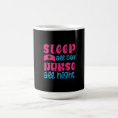 Nurse Gift | Sleep All Day Nurse All Night Koffiemok (Center)