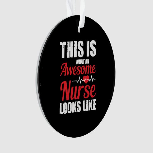 Nurse Gift | This Is What An Awesome Nurse Ornament (voorkant)