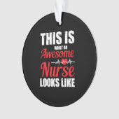 Nurse Gift | This Is What An Awesome Nurse Ornament (voorkant)