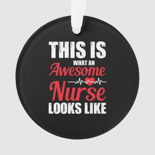 Nurse Gift | This Is What An Awesome Nurse Ornament (voorkant)