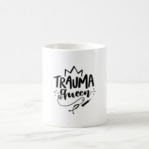 Nurse Gift Trauma Queen Koffiemok
