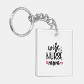 Nurse Gift Wife Nurse Sleutelhanger (Voorkant Links)