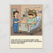 Nurse Gives Pills To Toad Head Patient Get Well Briefkaart (Voorkant)