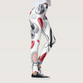 Nurse Glam - Stethoscoop & Lipstick Pattern Leggings (Rechts)