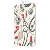 Nurse Glam - Stethoscoop & Lipstick Pattern Luchtverfrisser (Links)