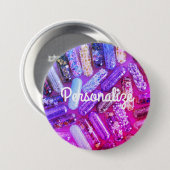 Nurse glitter medicatieknop ronde button 7,6 cm (Voorkant /achterkant)