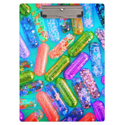 Nurse glittermedicatie klembord (Voorkant)