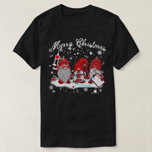 Nurse Gnomes Santa Kerstlight T-shirt (Design voorkant)