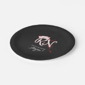 Nurse graduatie party, RN chalkboard red Papieren Bordje (Gekanteld)