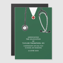 Nurse Graduation Announcement Magnetische Uitnodiging