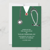 Nurse Graduation Announcement Magnetische Uitnodiging (Voorkant)