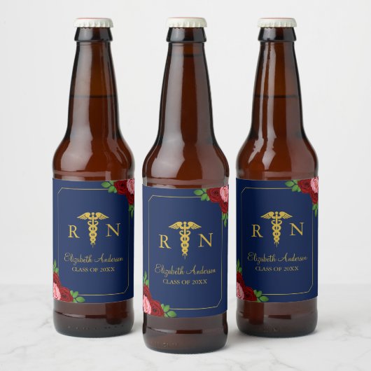 Nurse Graduation Bier Etiket (Flessen)