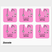 Nurse Graduation Congrats Vierkante Sticker (Vel)