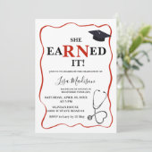 Nurse Graduation Party Kaart (Staand voorkant)