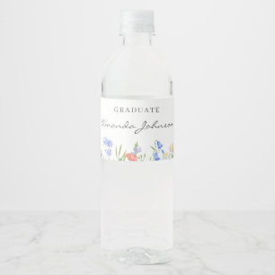 Nurse Graduation Party Wildflower Waterfles Etiket