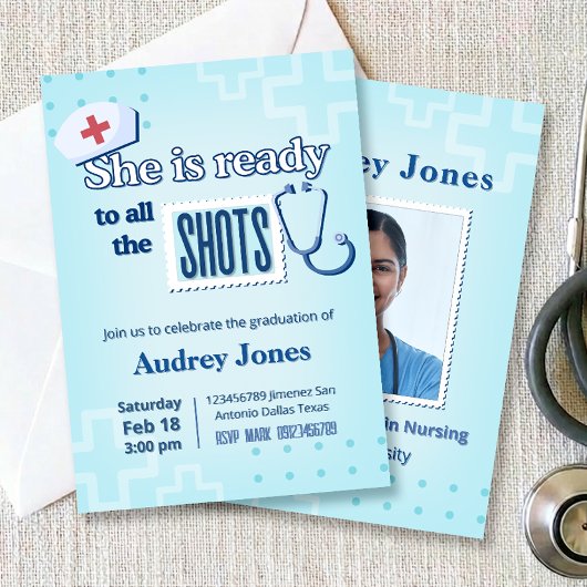 Nurse Graduation Party with Photo Kaart