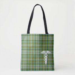 Nurse Green Pset Medical Caduceus Tote Bag