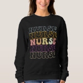 Nurse Groovy Retro Hippie 1 Trui (Voorkant)