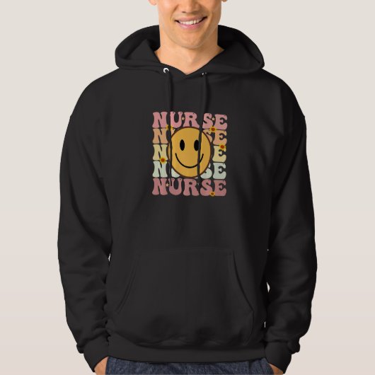 Nurse Groovy Retro Hippie   Hoodie (Voorkant)