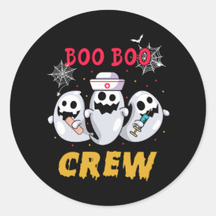 Nurse Halloween Boo Boo Crew Ronde Sticker