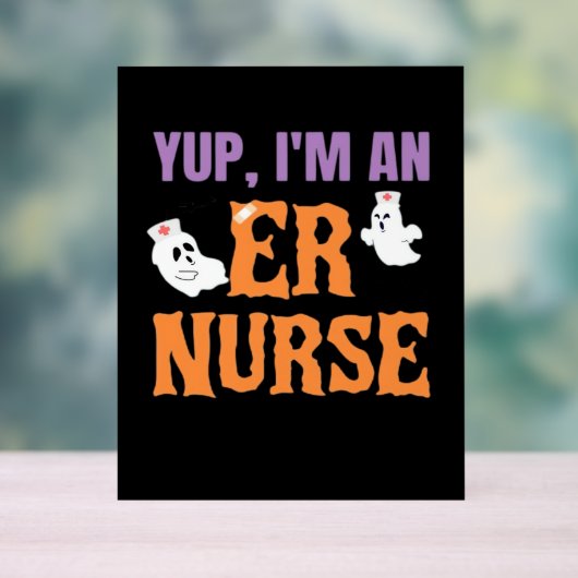 Nurse Halloween C Acryl Bord (Neutraal)