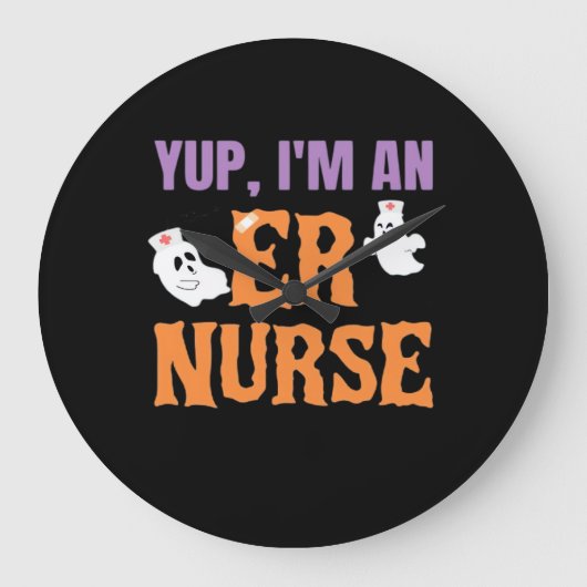 Nurse Halloween C Grote Klok (Voorkant)