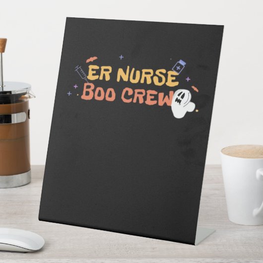 Nurse Halloween C Reclamebord Met Voetstuk (Insitu)
