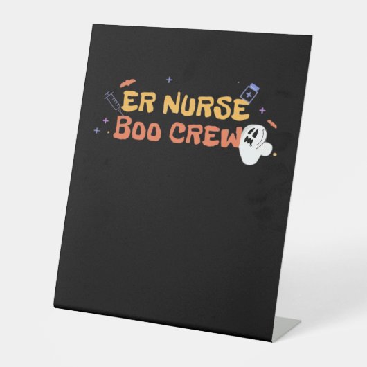 Nurse Halloween C Reclamebord Met Voetstuk (Voorkant)
