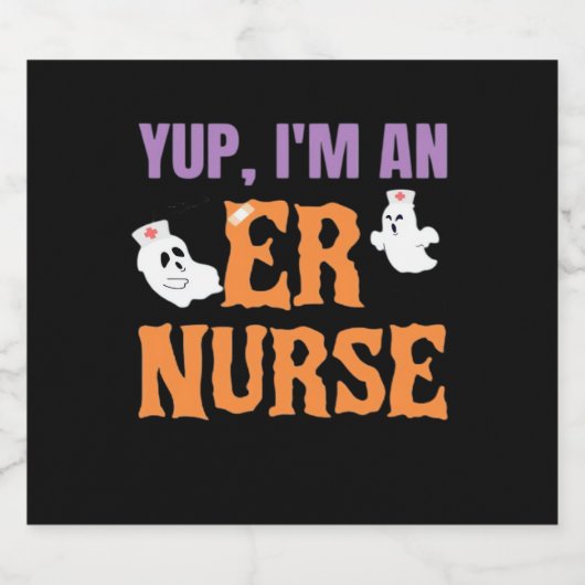 Nurse Halloween C Sparkling Wijnetiket (Enkel label)
