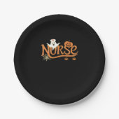 Nurse Halloween Cute Ghost and Pumpkin Essential T Papieren Bordje (Voorkant)