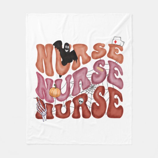 Nurse Halloween Fleece Deken (Voorkant)