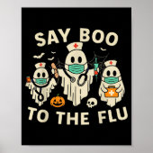 Nurse Halloween Ghost Crew Vaccine Say Boo To The  Poster (Voorkant)