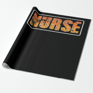 Nurse Halloween Gift With Pumpkin Spider Witch Hat Cadeaupapier