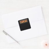 Nurse Halloween Gift With Pumpkin Spider Witch Hat Vierkante Sticker (Envelop)