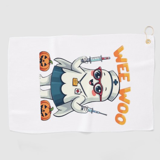 Nurse Halloween ready Classic T-Shirt Golfhanddoek (Horizontaal)