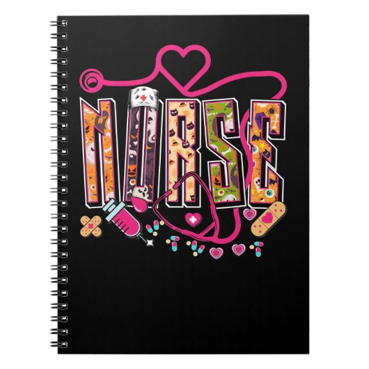Nurse Halloween Stethoscope Medical Worker Notitieboek (Voorkant)