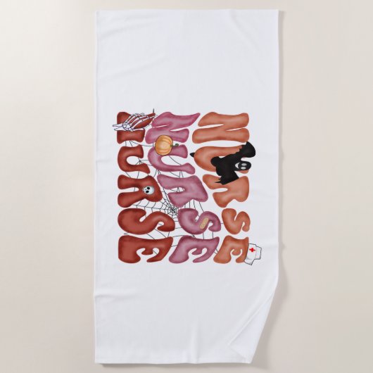 Nurse Halloween Strandlaken (Voorkant)