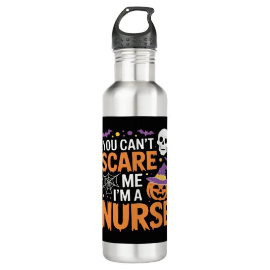 Nurse Halloween Witch Funny Nursing Essential T-Sh Waterfles (Voorkant)