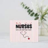 Nurse hartstift briefkaart (Staand voorkant)